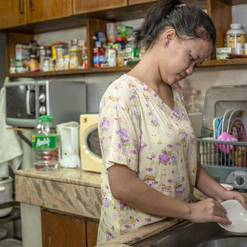 Claire has worked as a kasambahay for three years already and she feels glad that she has been welcomed and taken care of in the household she works in. 

Credit : J. Aliling / ILO
Date : 2015/10
Country : Philippines